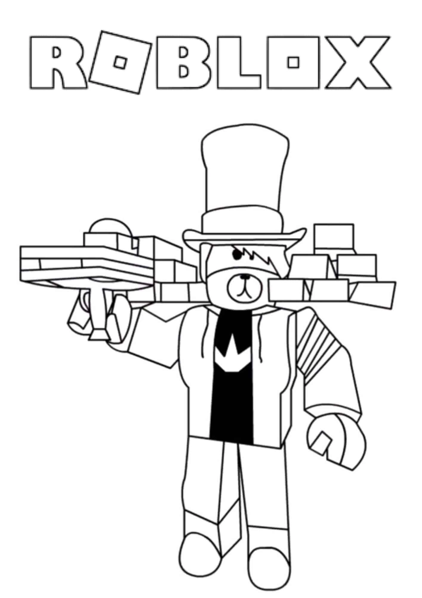 Roblox bear coloring book